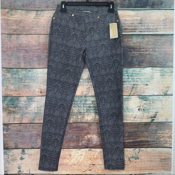 Sz XS Michael Kors Linhart Print Leggings NWT - Picture 4 of 10